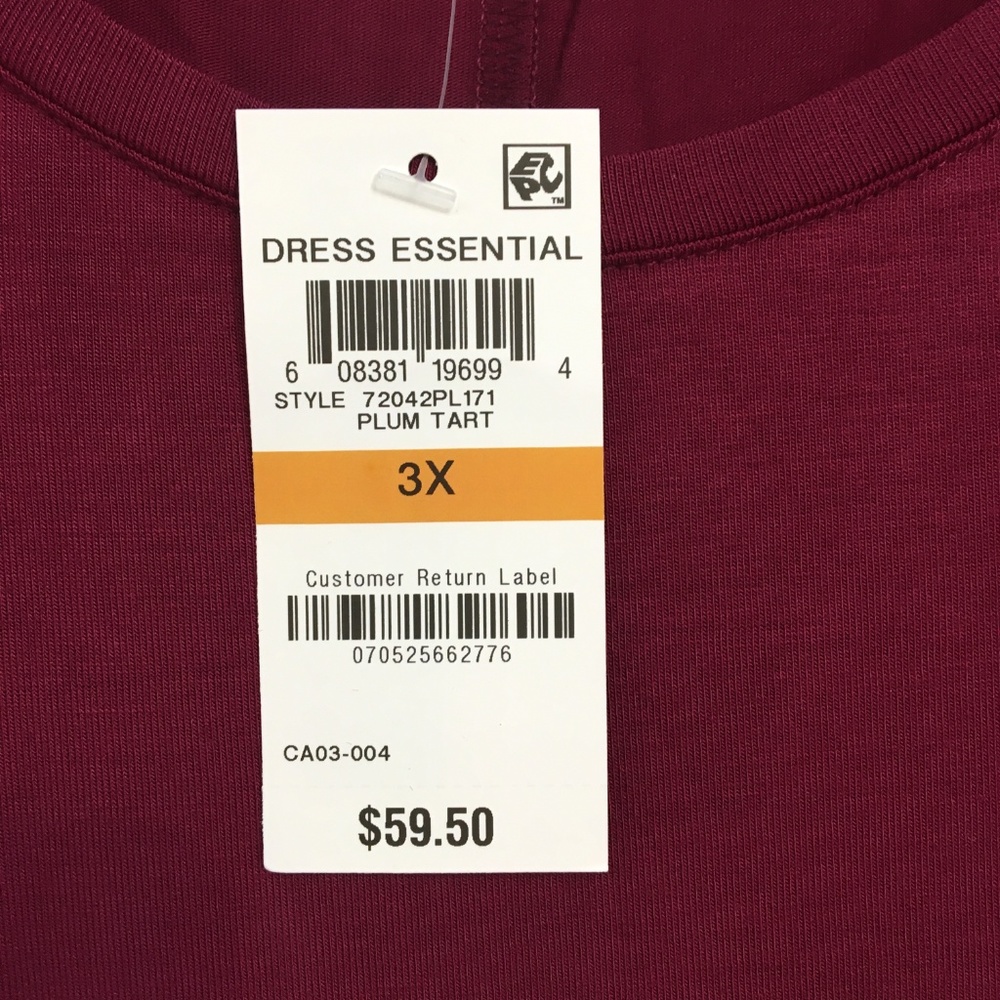 Style & Co Cranberry Light Weight Swing Midi Dress - Picture 4 of 5